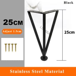 Thickened Stainless Steel Furniture Feet Bathroom Cabinet Foot Coffee Table Legs Sofa Bed Chair Adjustable Hardware Table Legs