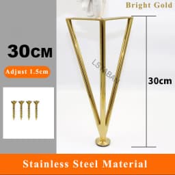 Thickened Stainless Steel Furniture Feet Bathroom Cabinet Foot Coffee Table Legs Sofa Bed Chair Adjustable Hardware Table Legs