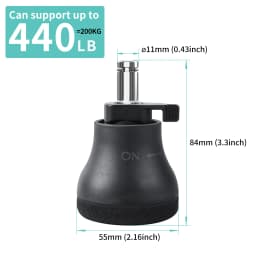 Office Chair Caster Swivel Wheels to Fixed Stationary Castors Replacement Bell Glides Furniture Chair Feet Wheel Stopper