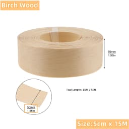 1.9cm/5cm x15M Hot Melt Adhesive Furniture Tape Melamine Edge Banding Strip/ Real Wood Pre Glued Veneer Sheet Cabinet Edge Decor