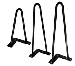 U Shaped Chair Legs DIY Sofa Leg, Black Color Solid Iron Metal Furniture Foot Cabinet Feet 8/10/14/18/22/28 Inch, 10/20/30/40 Cm
