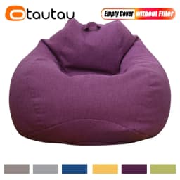 OTAUTAU Cotton Linen Bean Bag Cover Without Filler DD002