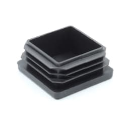 Black PE Plastic Square Tube Pipe Plug Rectangle Blanking End Caps Inserts Bung Table Chair Feet Pad