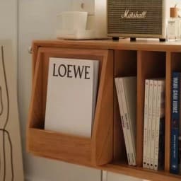 Nordic High-end Light Luxury Solid Wood Bookcase Living Room Sofa Side Simple Home Retro Storage Cabinet