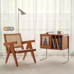 Nordic High-end Light Luxury Solid Wood Bookcase Living Room Sofa Side Simple Home Retro Storage Cabinet