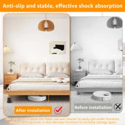 4/6Pcs Furniture Risers Heavy Duty Adjustable Bed Raising Desk Leg Chair Feet Lifts Non Slip Extenders for Table Sofa
