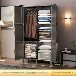 Nordic Clothes Wardrobe Closet Partitions Organizer Bedroom Plastic Wardrobe Display Storage Partition Muebles Lounge Furniture