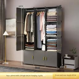 Nordic Clothes Wardrobe Closet Partitions Organizer Bedroom Plastic Wardrobe Display Storage Partition Muebles Lounge Furniture