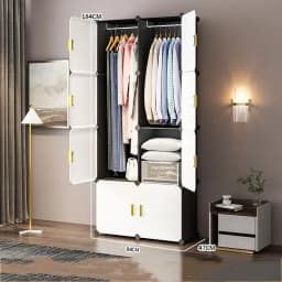 Nordic Clothes Wardrobe Closet Partitions Organizer Bedroom Plastic Wardrobe Display Storage Partition Muebles Lounge Furniture