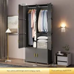 Nordic Clothes Wardrobe Closet Partitions Organizer Bedroom Plastic Wardrobe Display Storage Partition Muebles Lounge Furniture