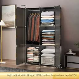 Nordic Clothes Wardrobe Closet Partitions Organizer Bedroom Plastic Wardrobe Display Storage Partition Muebles Lounge Furniture
