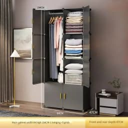 Nordic Clothes Wardrobe Closet Partitions Organizer Bedroom Plastic Wardrobe Display Storage Partition Muebles Lounge Furniture