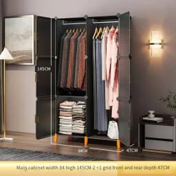 Nordic Clothes Wardrobe Closet Partitions Organizer Bedroom Plastic Wardrobe Display Storage Partition Muebles Lounge Furniture