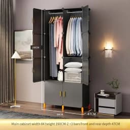 Nordic Clothes Wardrobe Closet Partitions Organizer Bedroom Plastic Wardrobe Display Storage Partition Muebles Lounge Furniture