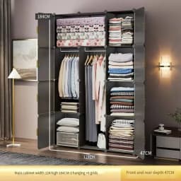 Nordic Clothes Wardrobe Closet Partitions Organizer Bedroom Plastic Wardrobe Display Storage Partition Muebles Lounge Furniture
