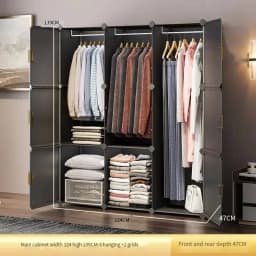 Nordic Clothes Wardrobe Closet Partitions Organizer Bedroom Plastic Wardrobe Display Storage Partition Muebles Lounge Furniture