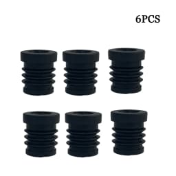 M6*19MM Round Tube Design Black Non-Slip Plastic Adjstable Furniture Leg Caps,