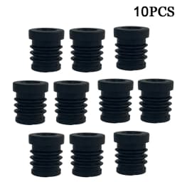 M6*19MM Round Tube Design Black Non-Slip Plastic Adjstable Furniture Leg Caps,
