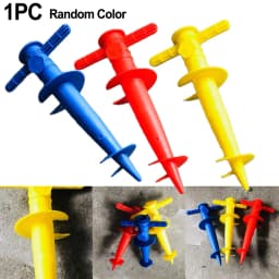 1pc Umbrella Bases Floor Fork Spikes Adjustable Sun Beach Patio 31x17cm Plastic Sand Ground Fixation Tools Spikes Color Random