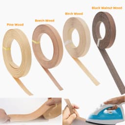 15 Meter Wood Edge Strip Banding Hot Melt Self-Adhesive Furniture Tape Edging Veneer Sheet Cabinet Edge Decoration 1.9CM Width