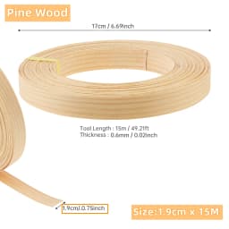 15 Meter Wood Edge Strip Banding Hot Melt Self-Adhesive Furniture Tape Edging Veneer Sheet Cabinet Edge Decoration 1.9CM Width