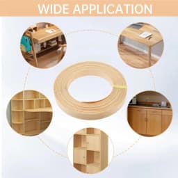 15 Meter Wood Edge Strip Banding Hot Melt Self-Adhesive Furniture Tape Edging Veneer Sheet Cabinet Edge Decoration 1.9CM Width