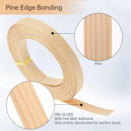 15 Meter Wood Edge Strip Banding Hot Melt Self-Adhesive Furniture Tape Edging Veneer Sheet Cabinet Edge Decoration 1.9CM Width