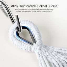 Double Hammock 200x150cm Load 500lbs Cotton Canvas Wear Resistant Anti-Rollover Swing for Outdoor Indoor Kids Adults Use