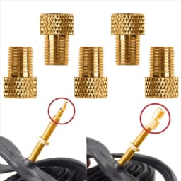 BAAU 100Pcs Bike Valve Adaptor Pump Bicycle Convert Presta to Schrader Copper Valve Adaptor Gas Nozzle Tube Cycling Tool