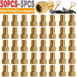 BAAU 100Pcs Bike Valve Adaptor Pump Bicycle Convert Presta to Schrader Copper Valve Adaptor Gas Nozzle Tube Cycling Tool