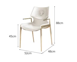 Italian Modern Dining Chair Luxury High Back Armchair for Open Kitchens & Model Homes Designer-Approved Restaurant Chair