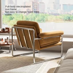 MOMO Bauhaus Antique Style Stainless Steel Designer Sofa Chair Living Room Home Balcony Leisure Recliner Negotiation Chair