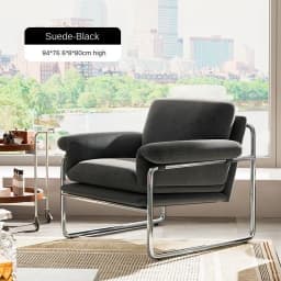 MOMO Bauhaus Antique Style Stainless Steel Designer Sofa Chair Living Room Home Balcony Leisure Recliner Negotiation Chair