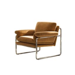 MOMO Bauhaus Antique Style Stainless Steel Designer Sofa Chair Living Room Home Balcony Leisure Recliner Negotiation Chair