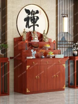 New Chinese Style Altar Incense Burner Table Buddha Shrine Household Middle Hall Prayer Altar Table Three-Layer Incense Fire