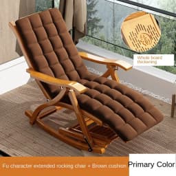 Folding Rocking Chair Lazy Lunch Break Balcony Lazy Leisure Nap Bamboo Easy Chair for Home Use Sillon Plegable Katlanabilir