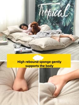 Folding Tatami Lazy Sofa Bed Small Apartment Double Single Convertible Couch Minimalist Floor Lounger for Bedroom Home