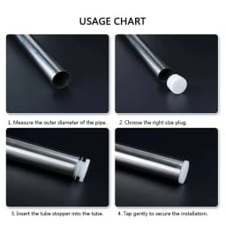 Dia13/16/19/20/22/25/28/30/32/38/40/42/45/48/50/53/58/60~114mm White Round Plastic Blanking End Caps Tube Pipe Inserts Plug Bung