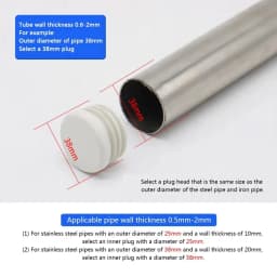 Dia13/16/19/20/22/25/28/30/32/38/40/42/45/48/50/53/58/60~114mm White Round Plastic Blanking End Caps Tube Pipe Inserts Plug Bung