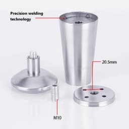 4Pcs Adjustable Stainless Steel Sofa Legs Replacement Furniture Feets Replacace Chair Table Desk Cabinet Leg 8/10/12/15cm Height