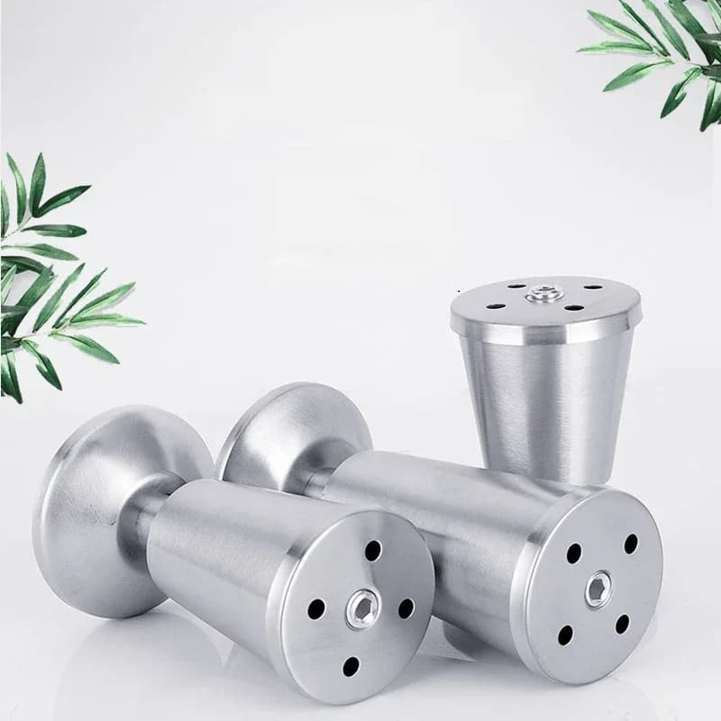 4Pcs Adjustable Stainless Steel Sofa Legs Replacement Furniture Feets Replacace Chair Table Desk Cabinet Leg 8/10/12/15cm Height