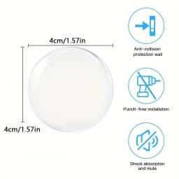 Silicone Soft Rubber Anti-Collision Wall Sticker for Furniture, Refrigerator Door Anti-Collision Pad to Prevent Collision