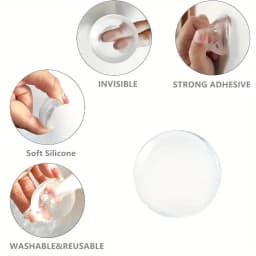 Silicone Soft Rubber Anti-Collision Wall Sticker for Furniture, Refrigerator Door Anti-Collision Pad to Prevent Collision