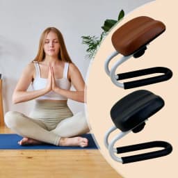 Praying Meditation Stool Adjustable Height Kneelers with Sponge Cushion Non-slip Leg Sleeve Metal PU Chair For Studio Home Yoga