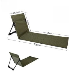 Outdoor Beach Chair Portable Folding Floor Seat with Backrest Lightweight Camping Chair Lazy Lounger For Garden Park Lawn Picnic