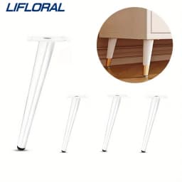 4pcs Metal TV Cabinet Feet Luxury Sofa Feet Oblique Cone Coffee Table Legs Furniture Support Legs Bathroom Cabinet Feet