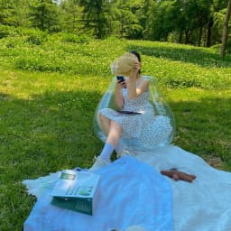 Transparent Inflatable Air Sofa Chair, Clear PVC Foldable Inflatable Single Sofa for Camping Traveling
