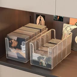 CD Record Storage Box Tray Cassette Collection Storage Compartment Acrylic Dust-proof Box with Lid Disc Album Storage New