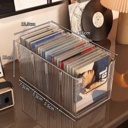 CD Record Storage Box Tray Cassette Collection Storage Compartment Acrylic Dust-proof Box with Lid Disc Album Storage New