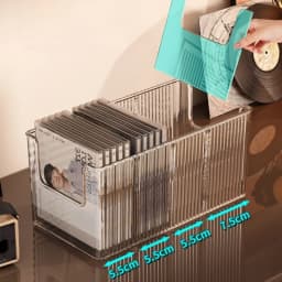 CD Record Storage Box Tray Cassette Collection Storage Compartment Acrylic Dust-proof Box with Lid Disc Album Storage New